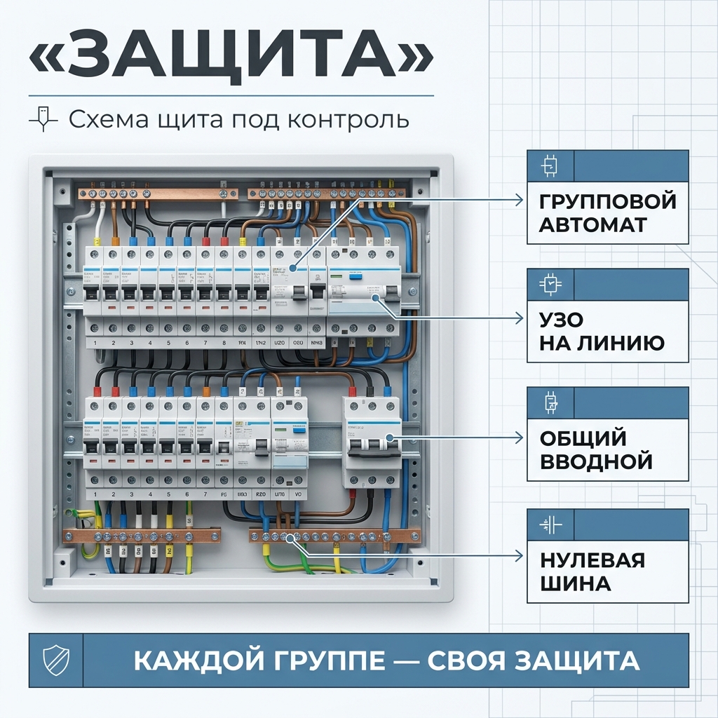 🔌 УЗО и автоматы: на каждую группу свой или экономим на щите