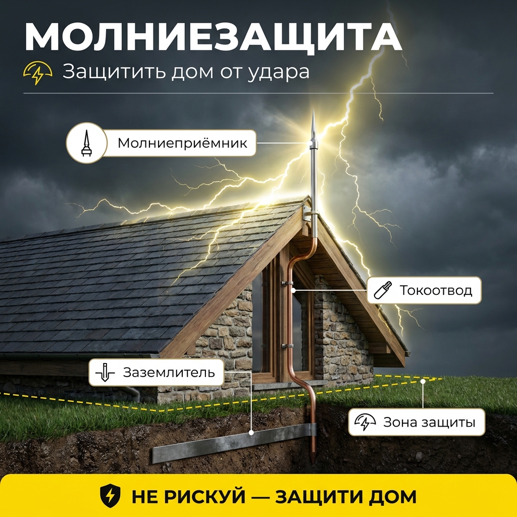 🔗 Молниезащита частного дома: нужна ли и во сколько обойдётся