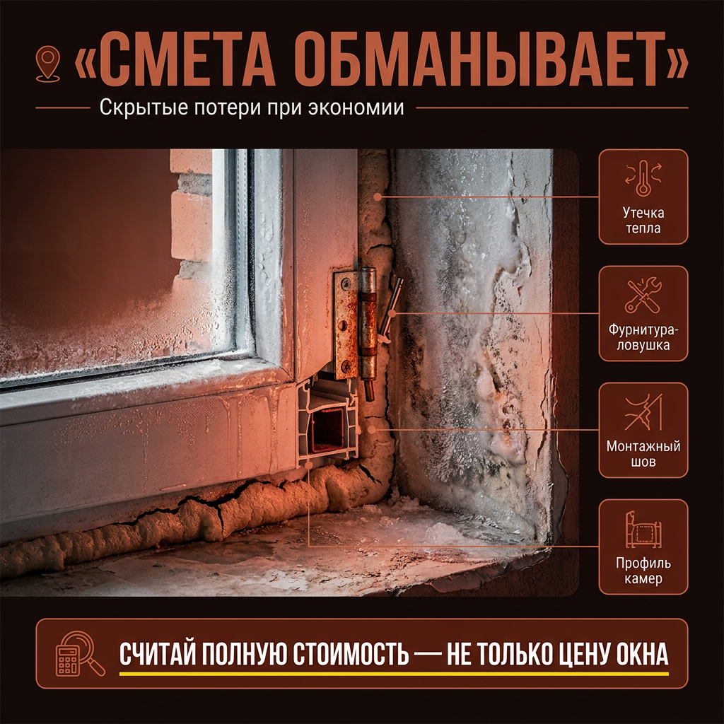 📊 Смета на окна для дома 100 м²: где экономия незаметно обманывает