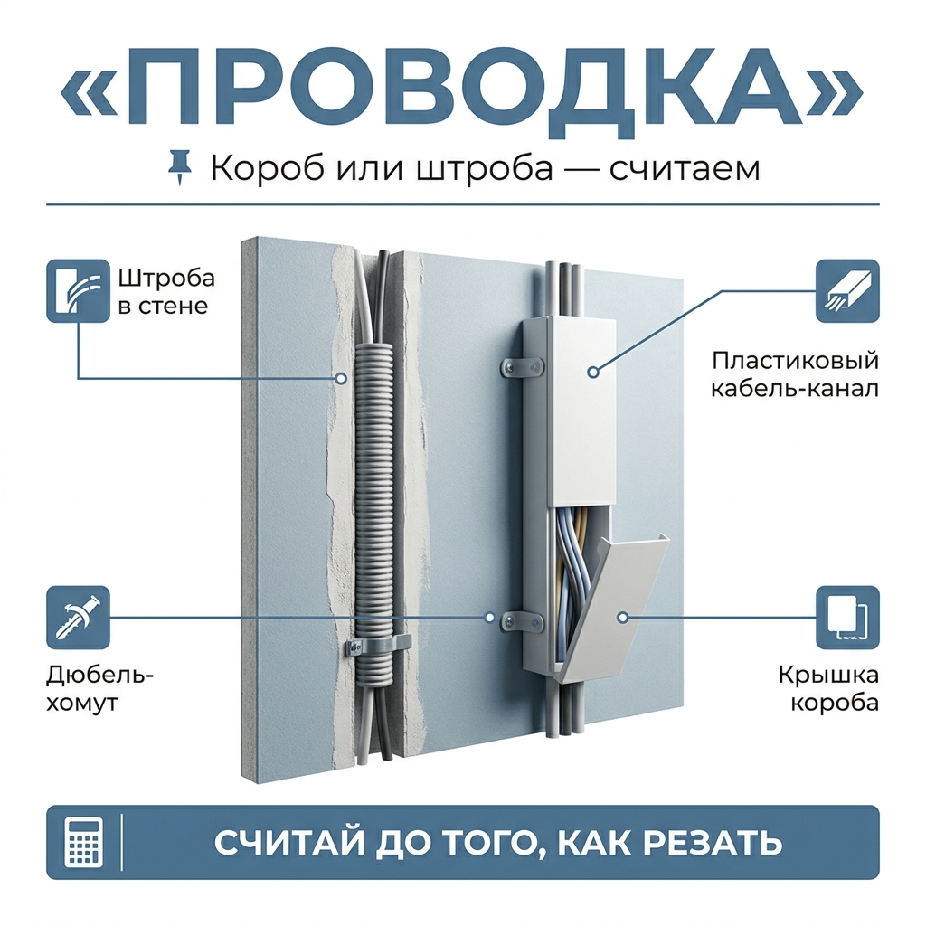 🔗 Кабель-каналы vs штробы: когда прятать провода в короб дешевле