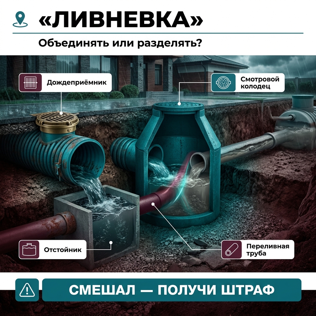 🌱 Ливневая и хозяйственная вода: можно ли объединять на участке